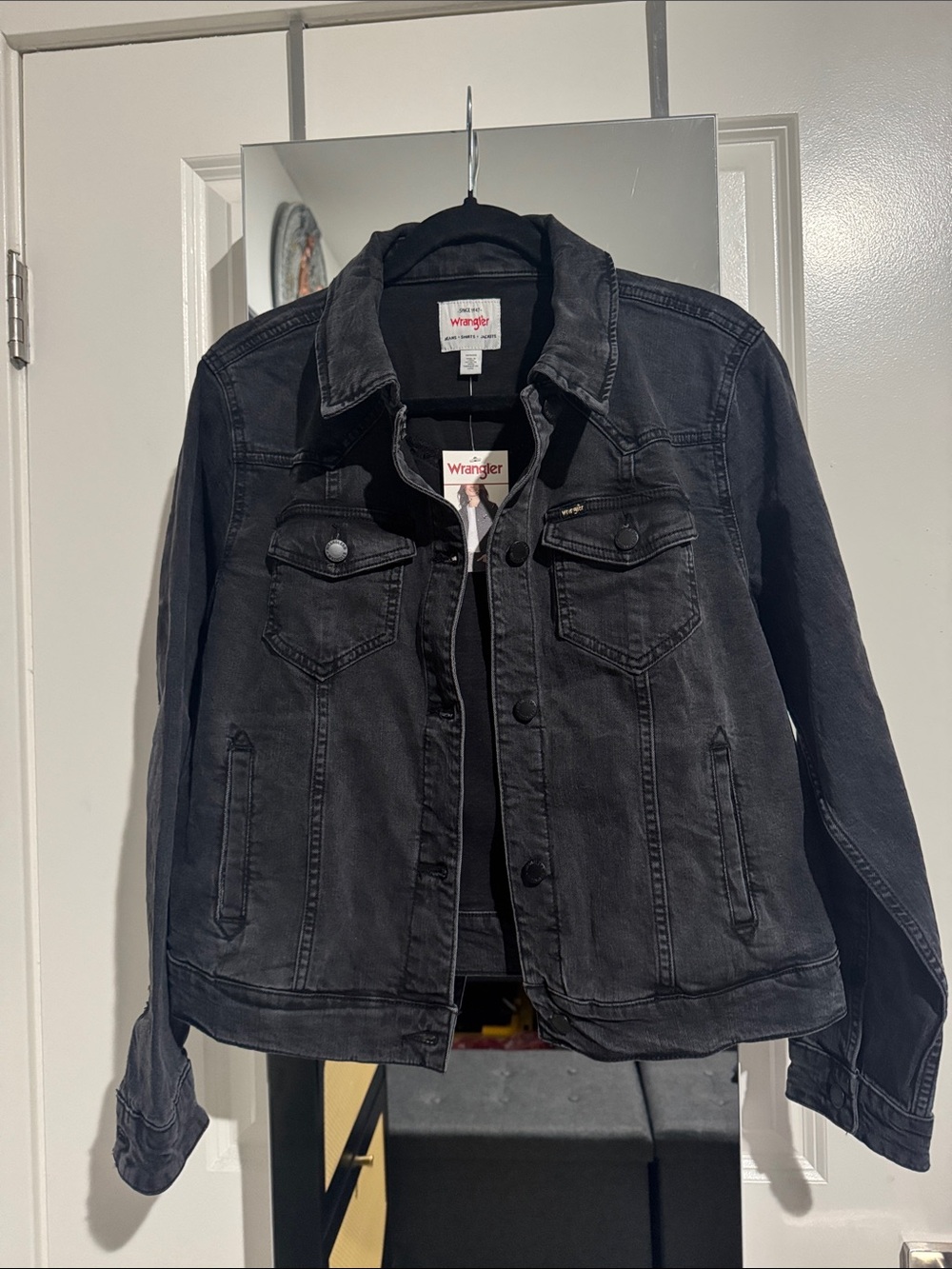 Wrangler Women's Black Denim Trucker Jacket